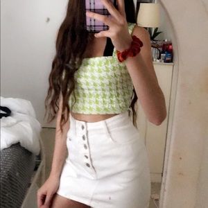 white denim skirt brandy melville